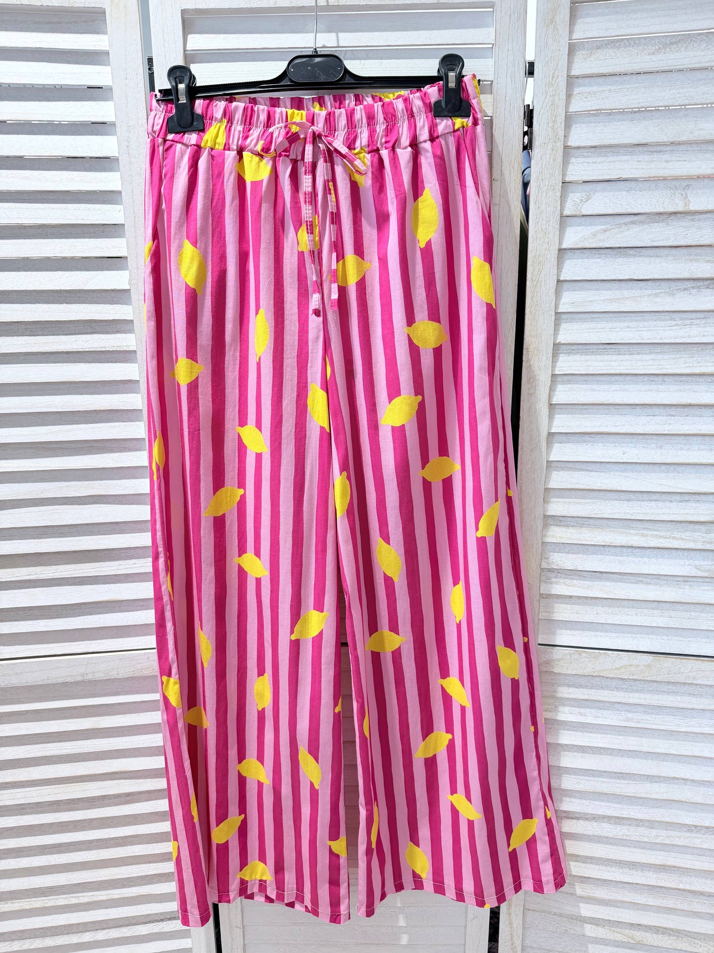 Pantalons rayés imprimés: Rose / TU
