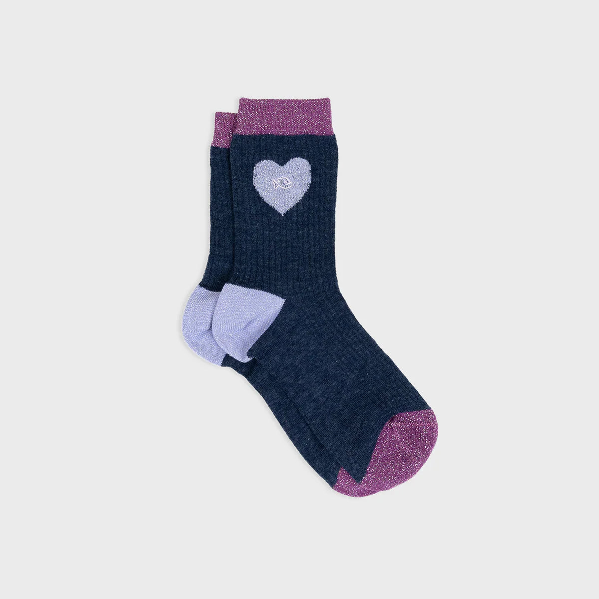 Chaussettes coeur - Marine