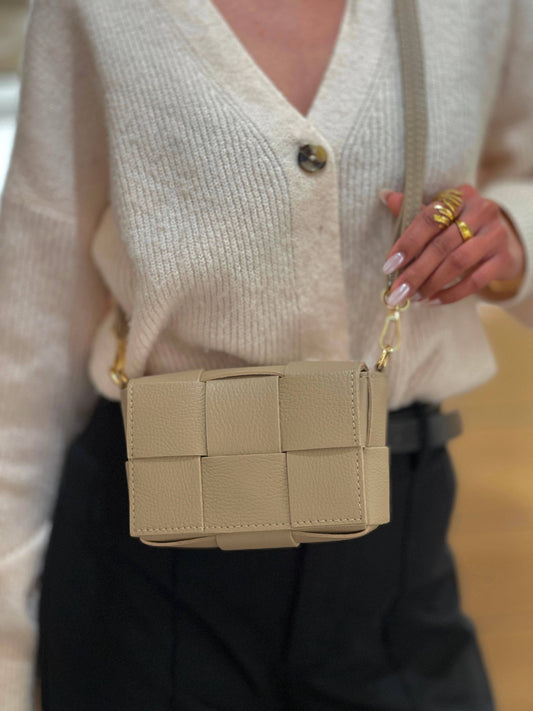 Sac tressé- Taupe