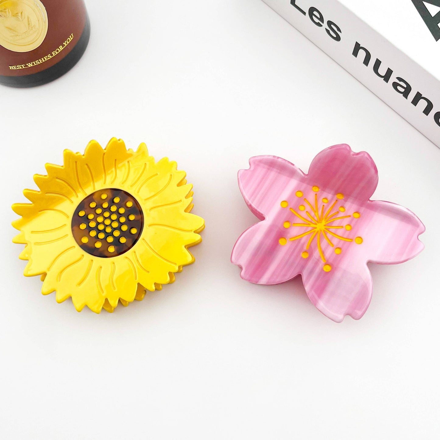 Barrettes fleurs cerisier