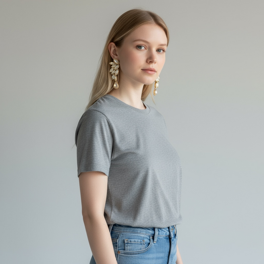 Boucles d'oreilles plumes cristal Blank