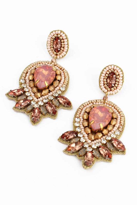 BOUCLE D'OREILLE ART DÉCO PÊCHE