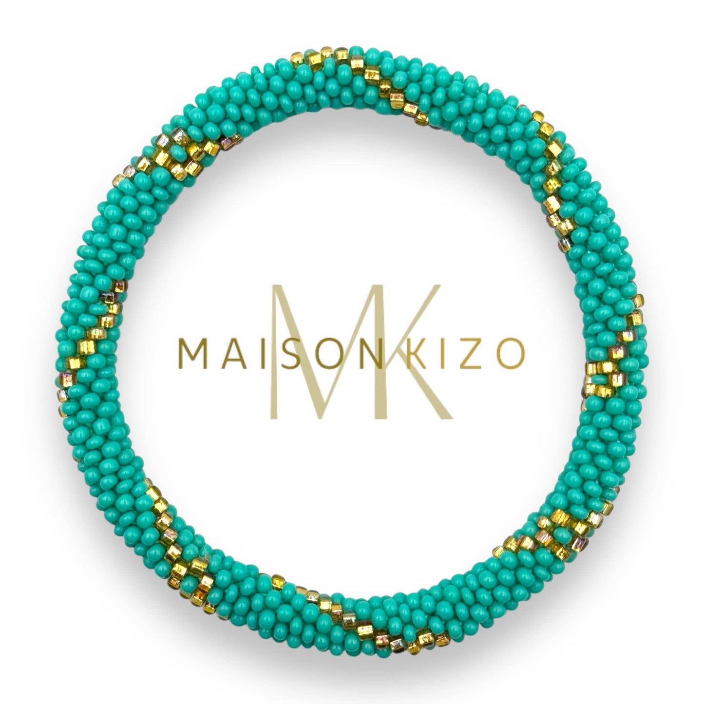 Bracelet népalais  perles de verre E36