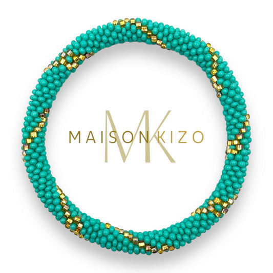 Bracelet népalais perles de verre E36 - DupontDupont