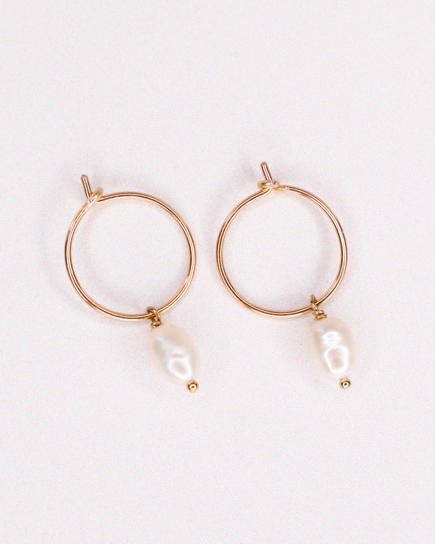 Créoles Gallinava gold filled 14 carats et Perle de culture - DupontDupont