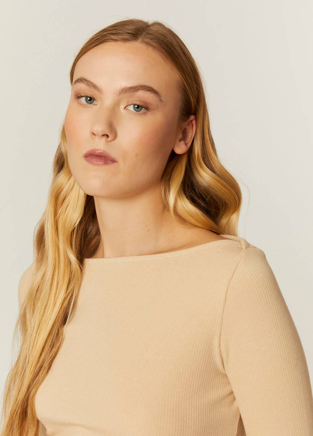 TOP COL BATEAU BEIGE