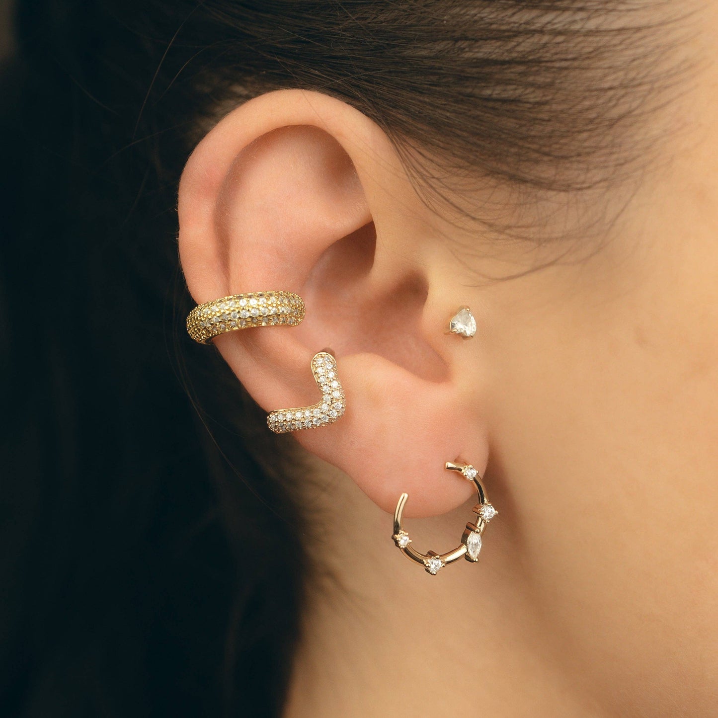 Earcuff Lison: Plaqué or