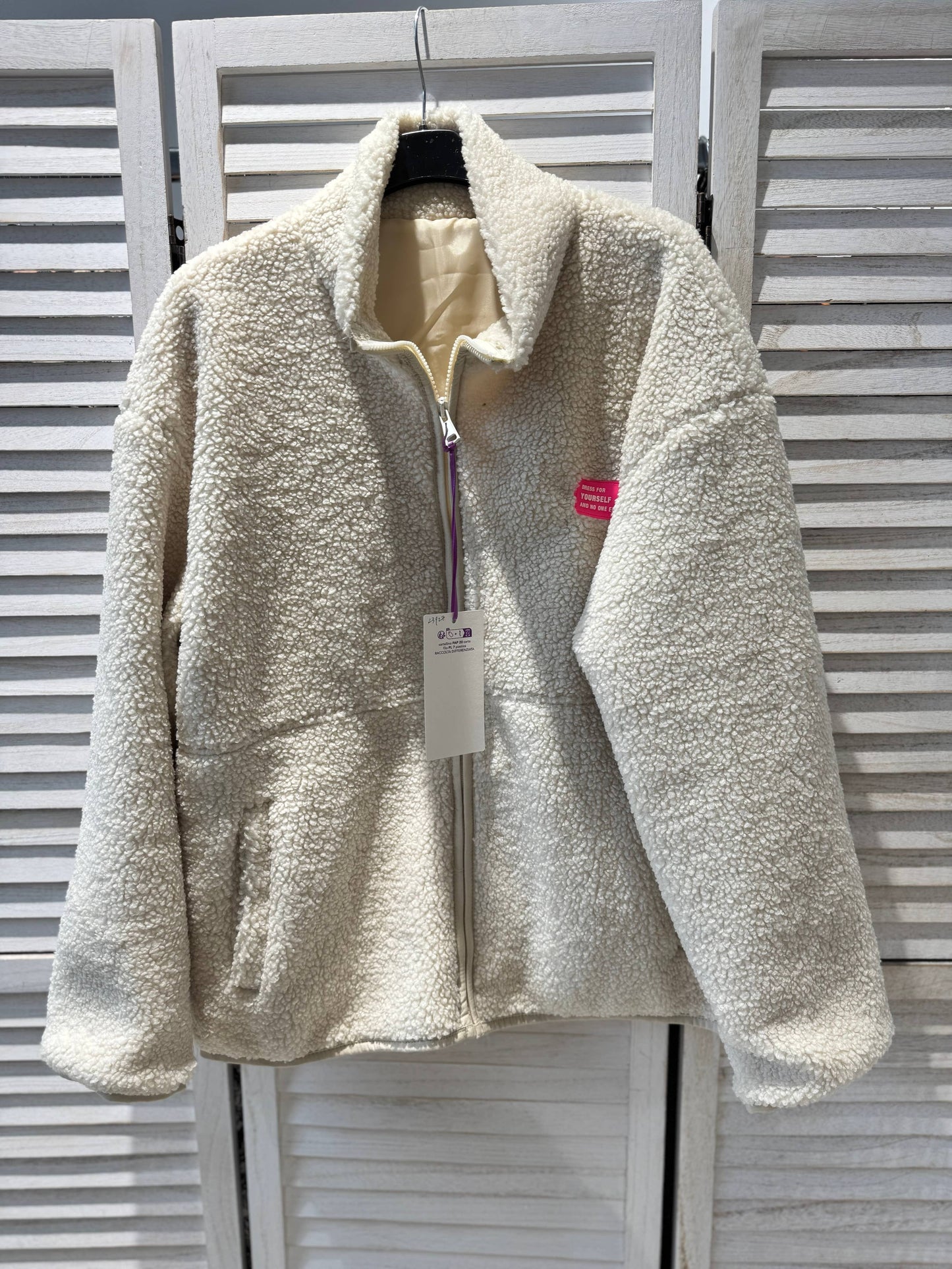 Veste polaire zippée: Ecru / TU