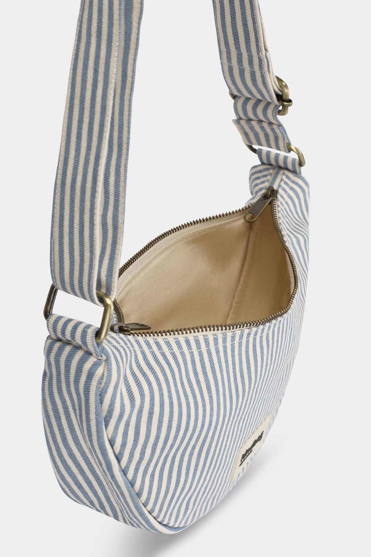 Sac Bandoulière Andrea Rayures bleu