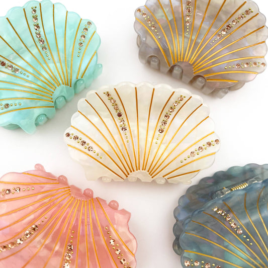 Pince à cheveux coquillage
