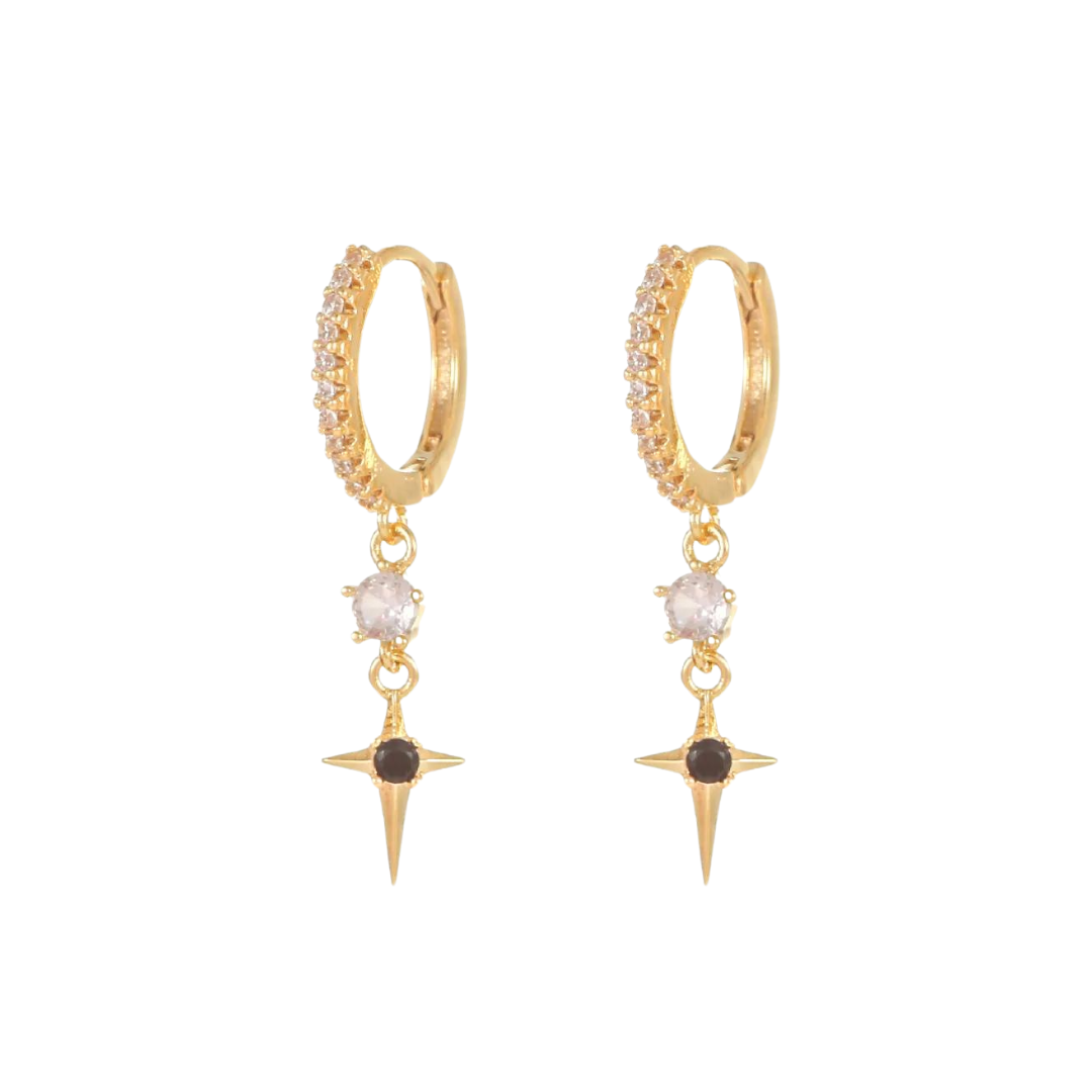 Boucles d'oreilles Amara noires - DupontDupont
