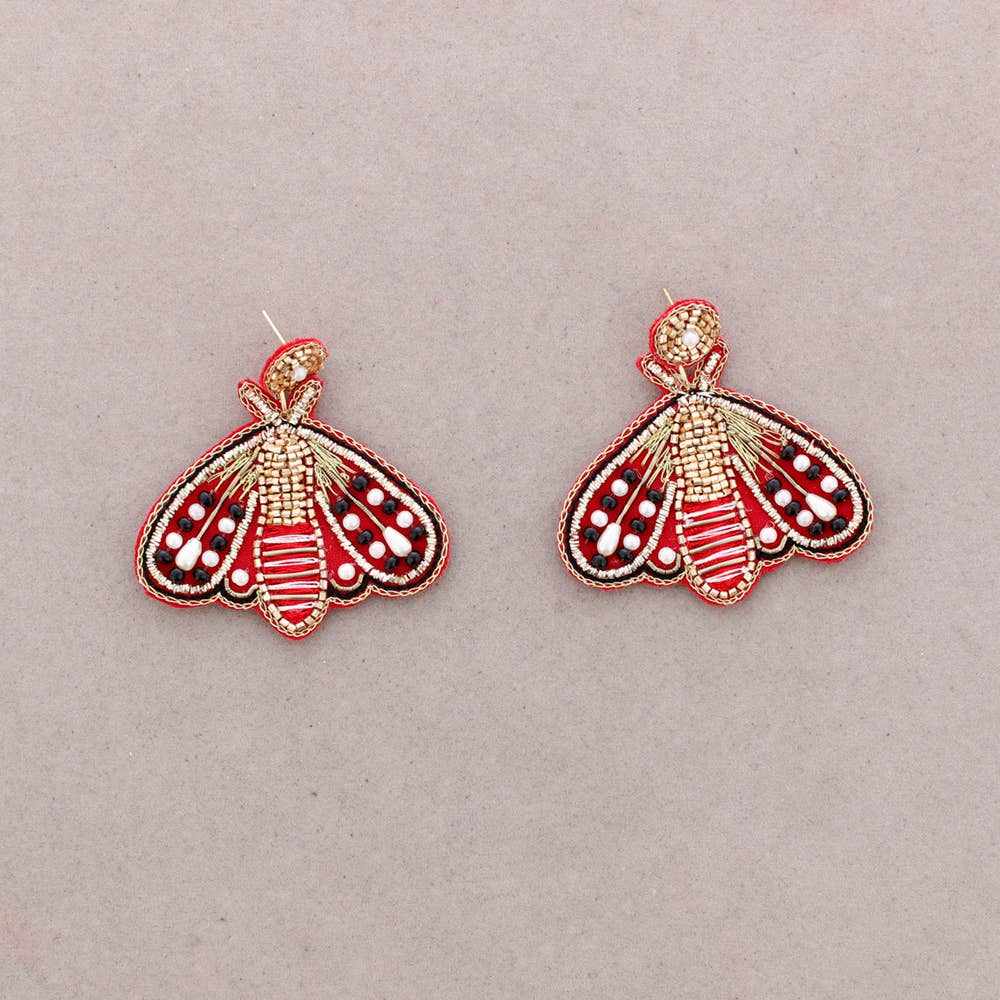 Boucles d'oreilles Insecte Perles doré - DupontDupont