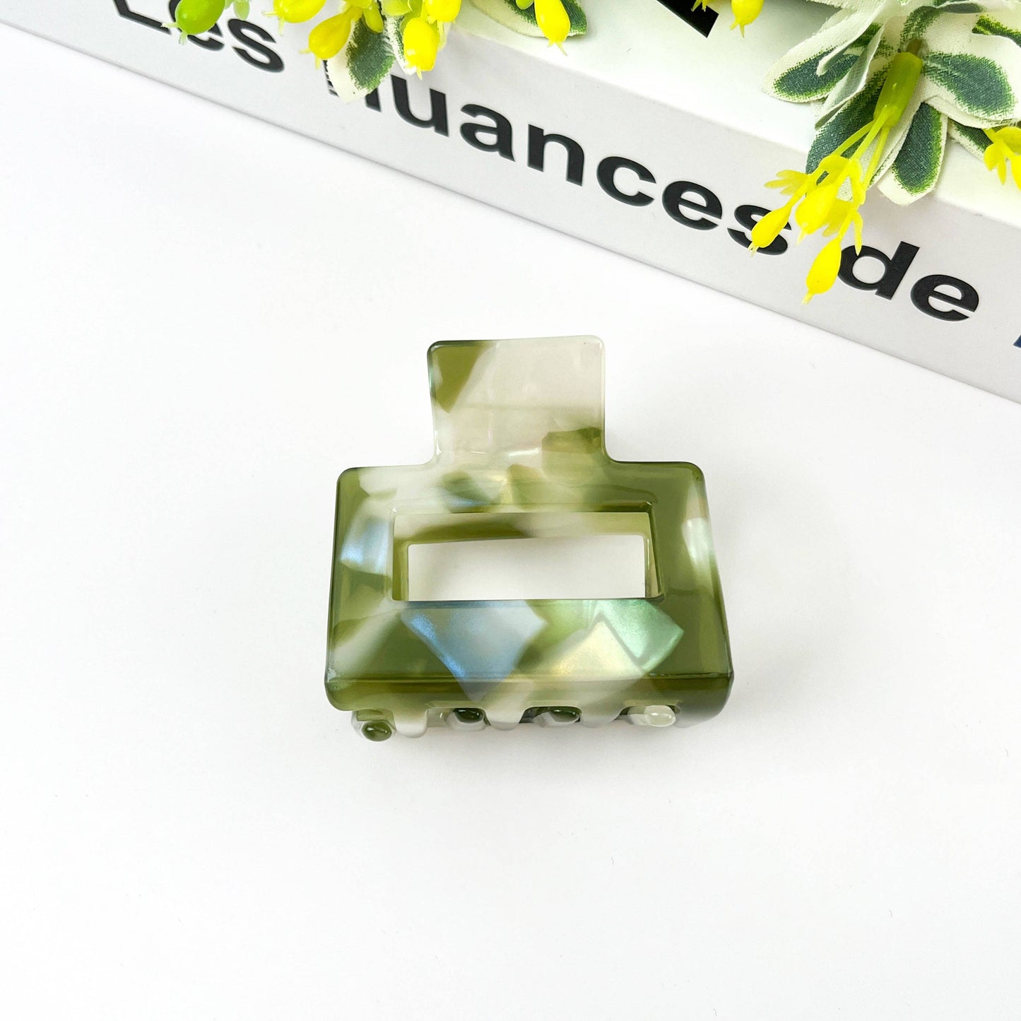 Pince à cheveux carrée Marron tacheté - DupontDupont
