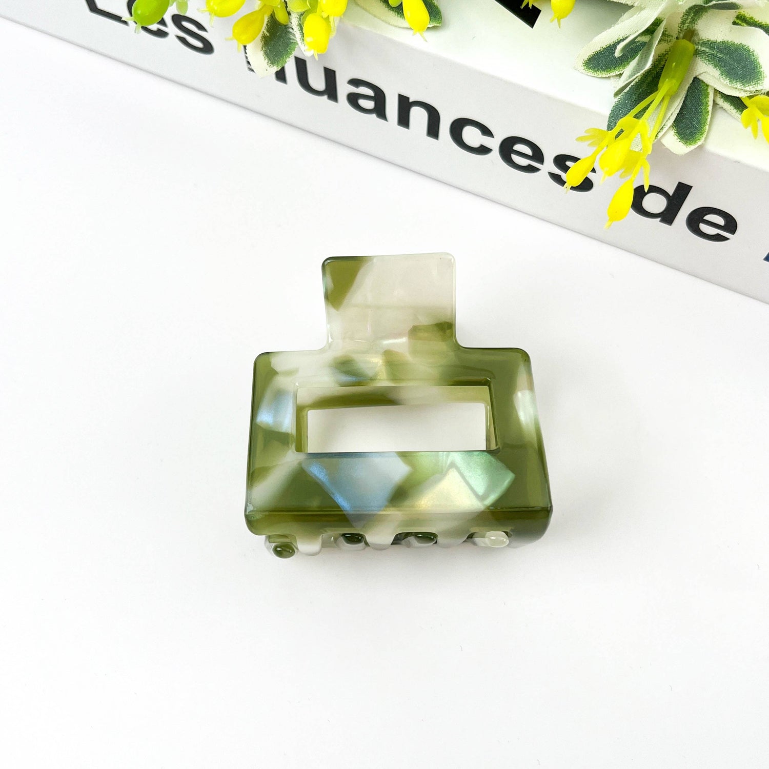 Pince à cheveux carrée Marron tacheté - DupontDupont