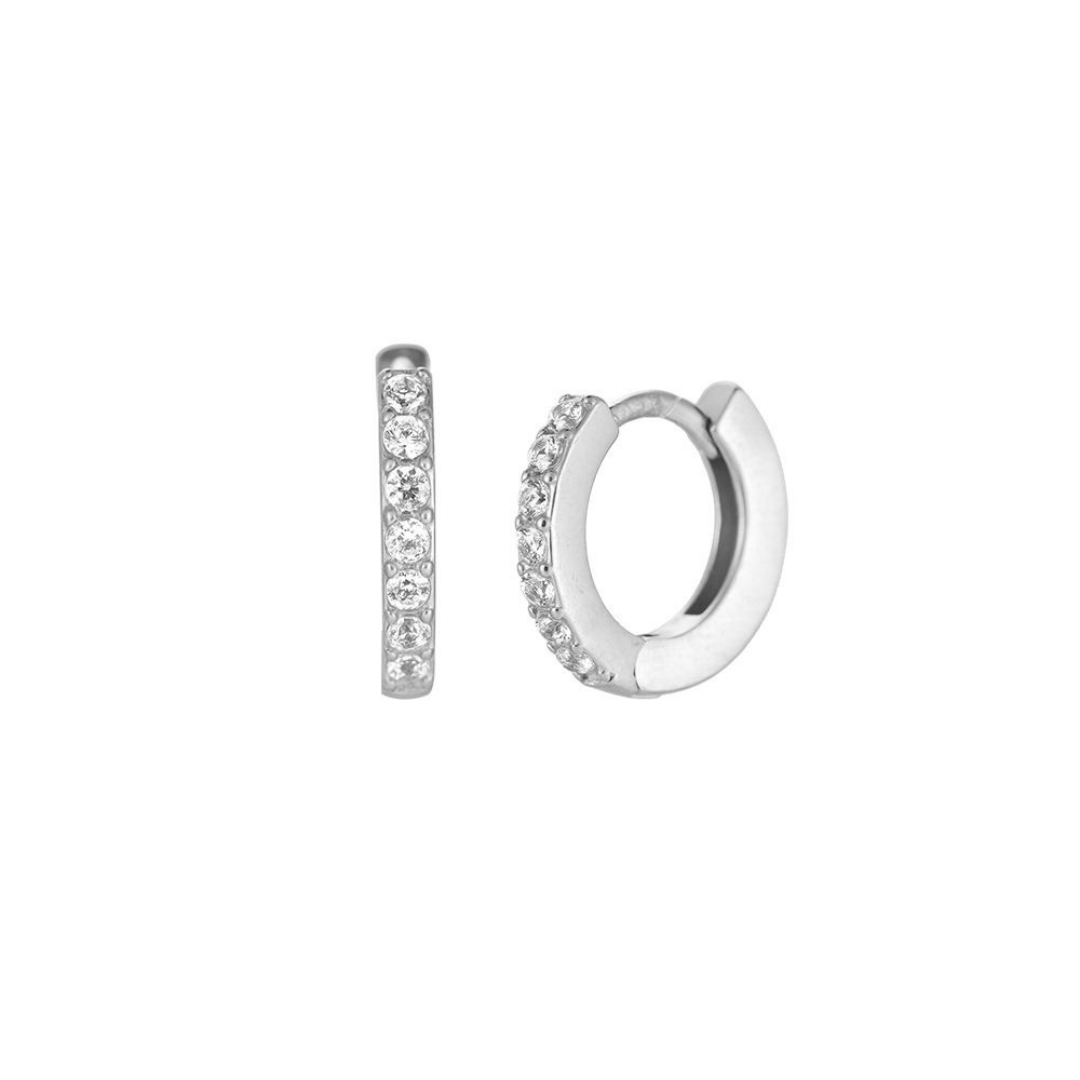 Créoles zircon blanches