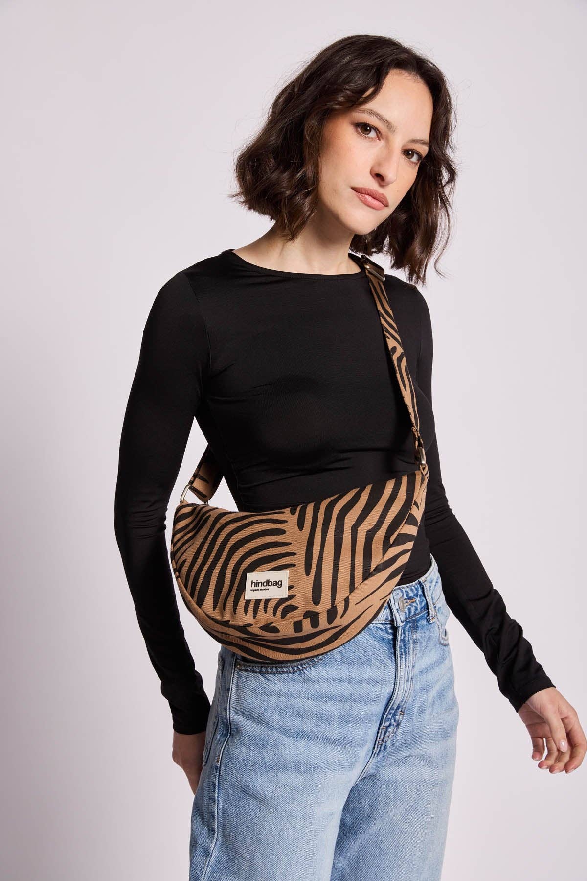 Sac Banane Andrea Zèbre cannelle