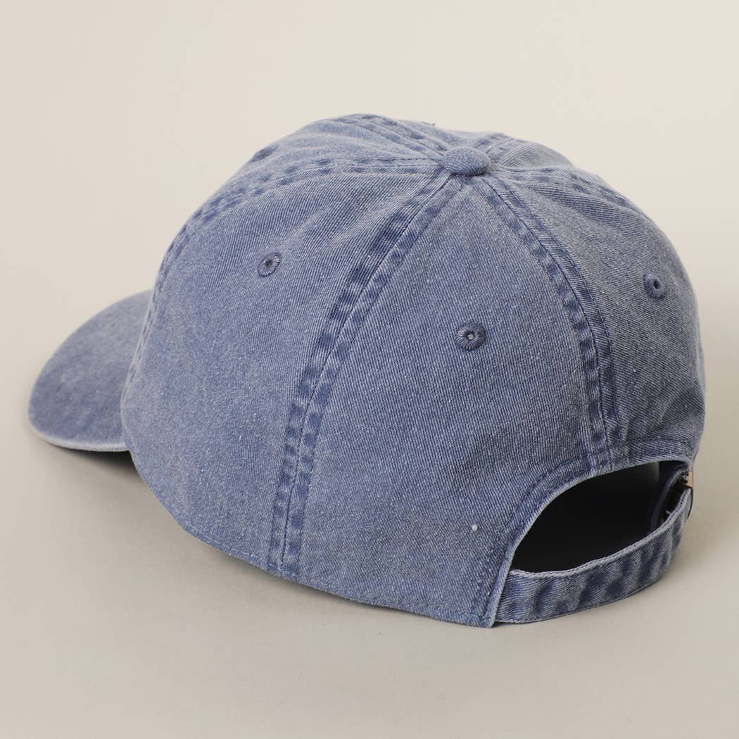 Casquette de baseball en coton brodée « Good dads club » Bleu