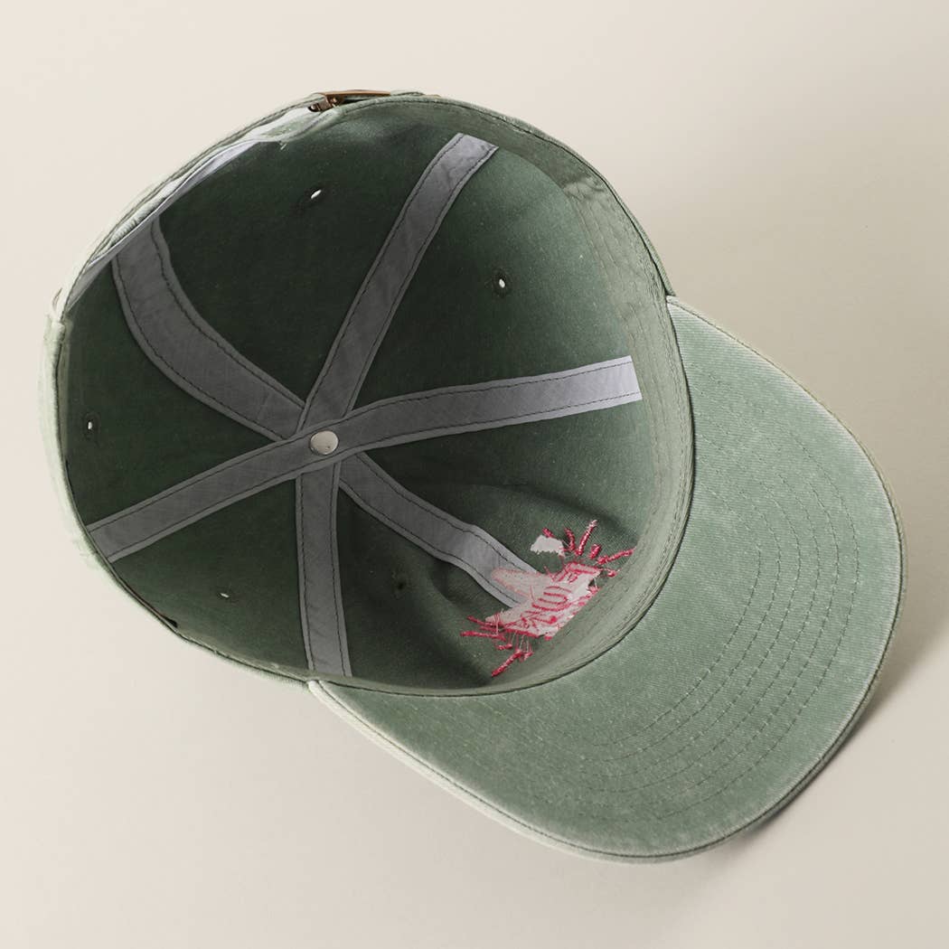 Casquette coton brodée « FUN MOM » Vert