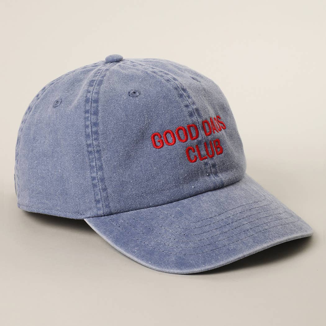 Casquette de baseball en coton brodée « Good dads club » Sable