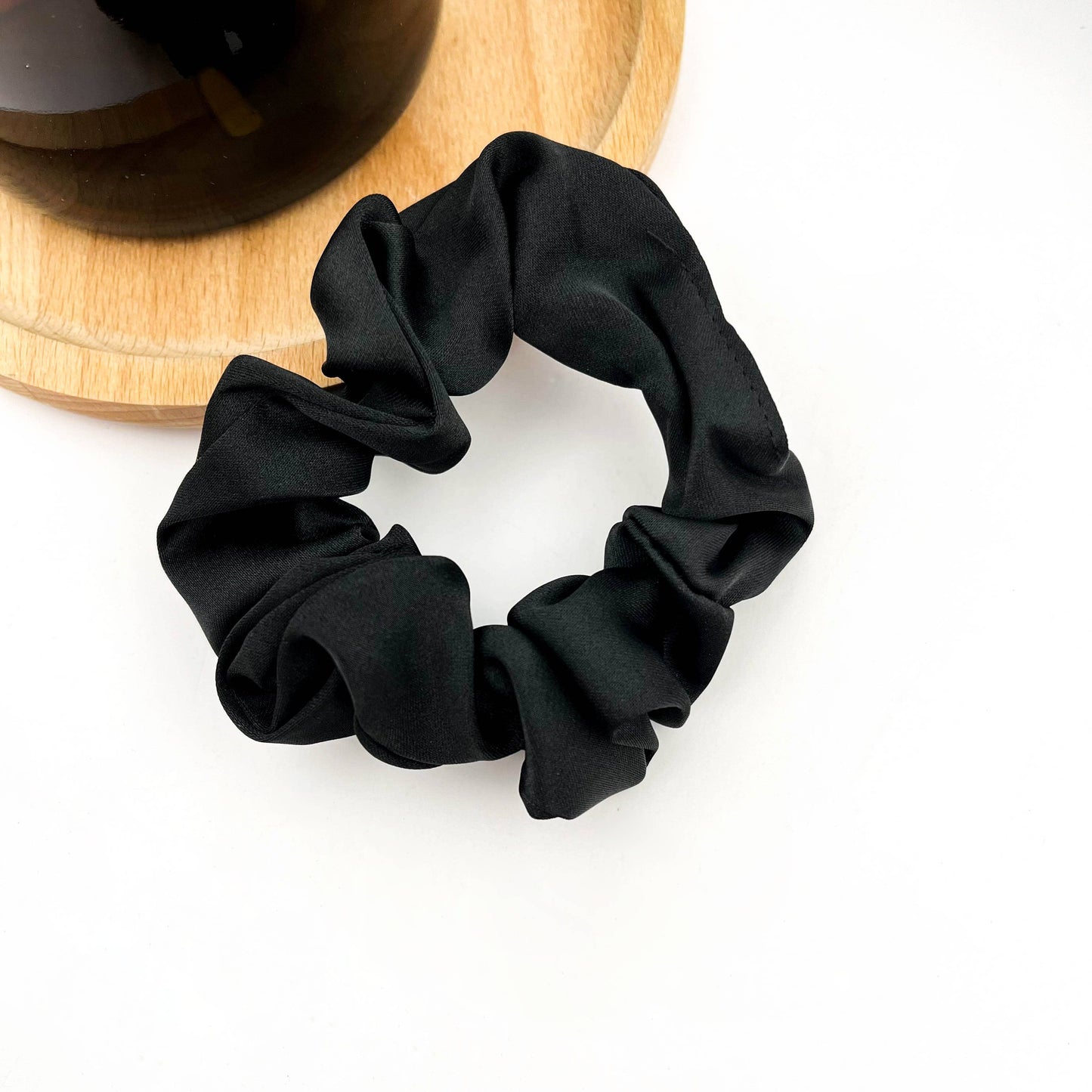 Chouchou satin uni Blan