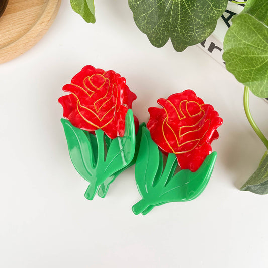 Élégante pince à cheveux rose, pince à cheveux pour la Saint-Valentin - DupontDupont