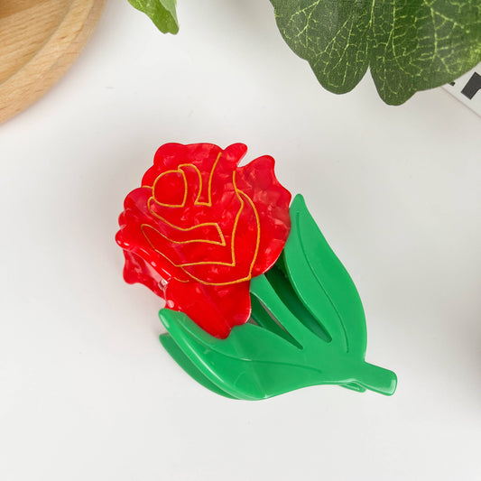 Élégante pince à cheveux rose, pince à cheveux pour la Saint-Valentin - DupontDupont