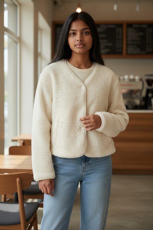 Veste Moumoute beige