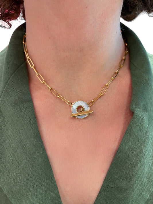 Collier Fermoir nacre