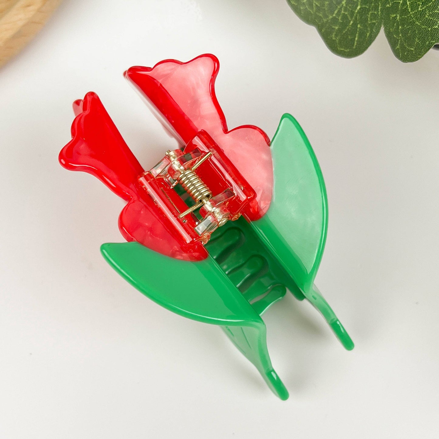 Élégante pince à cheveux rose, pince à cheveux pour la Saint-Valentin - DupontDupont