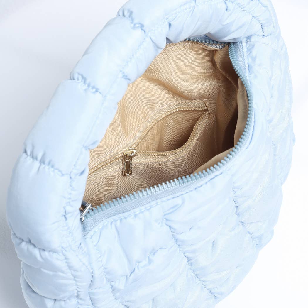 Sac mini nuage matelassé beige
