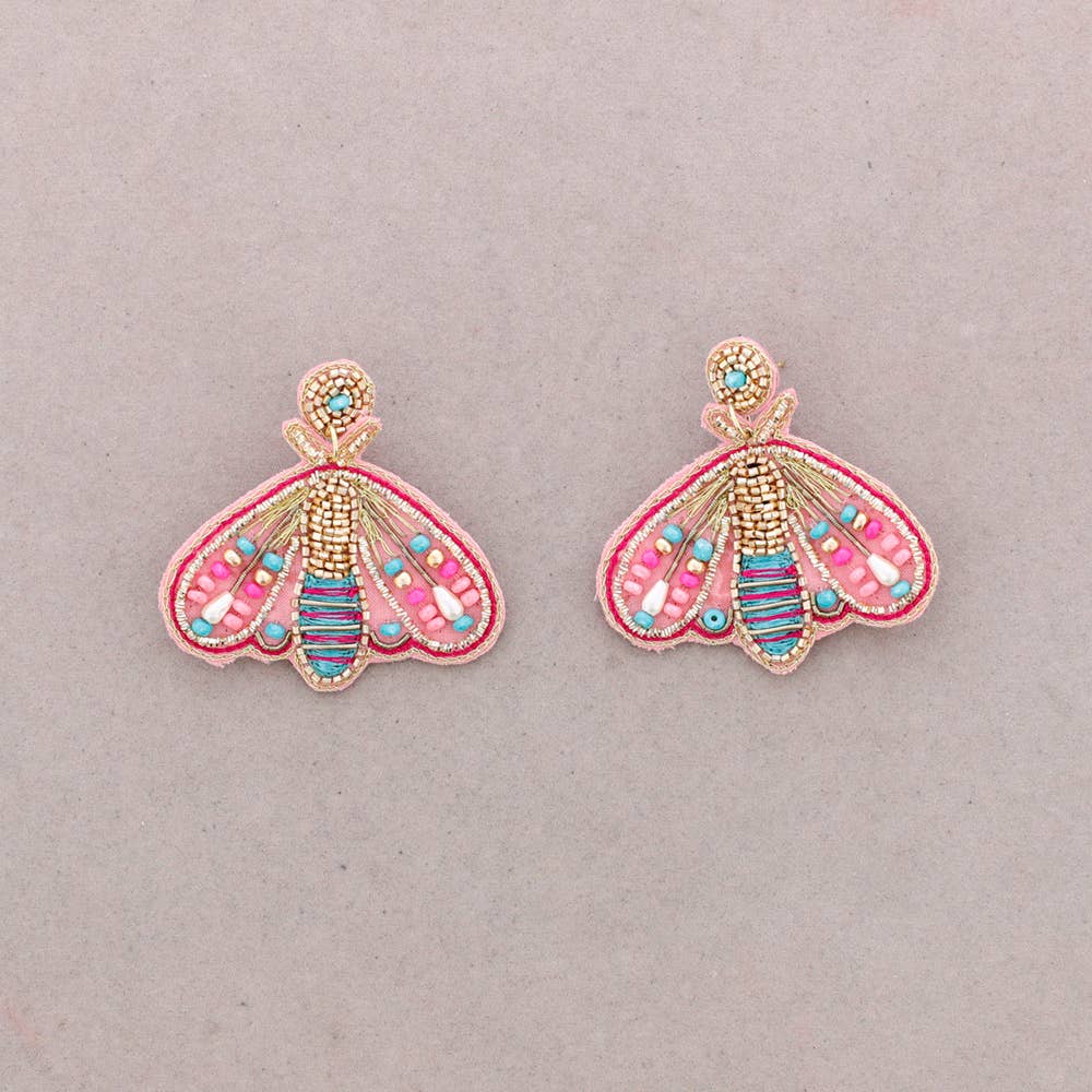 Boucles d'oreilles Insecte Perles doré - DupontDupont
