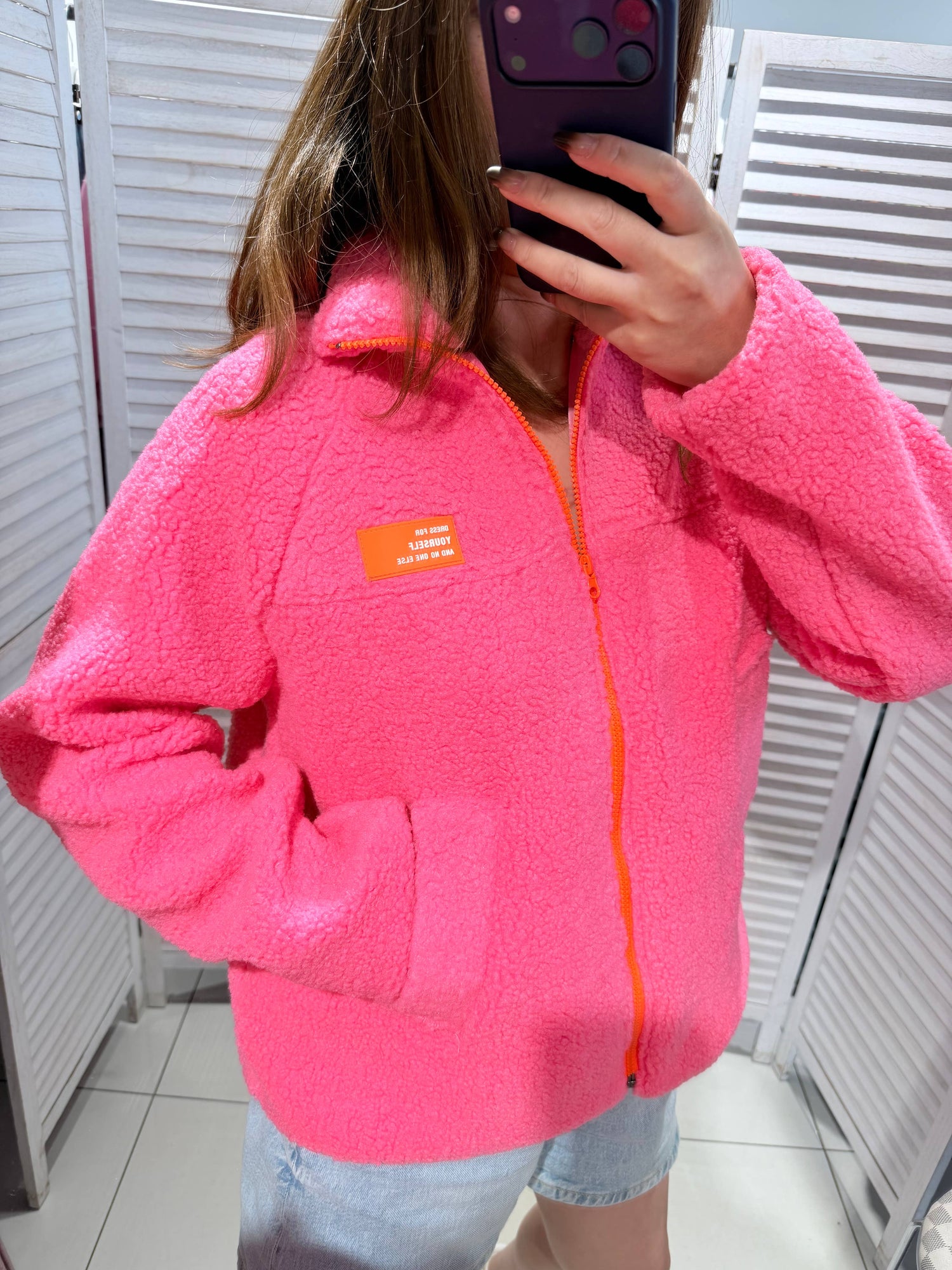Veste zippée en molleton bouclé: Rose / TU - DupontDupont