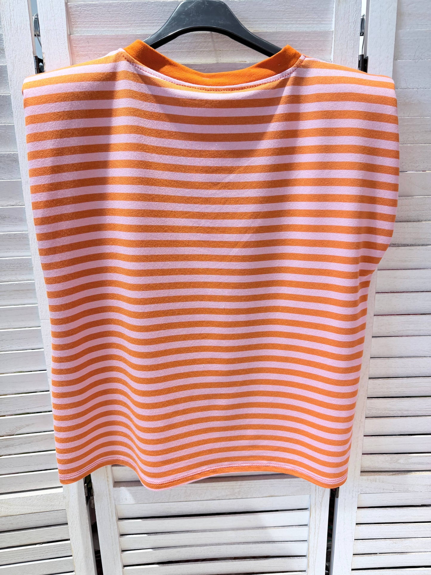 Top sans manche à rayures larges: Orange