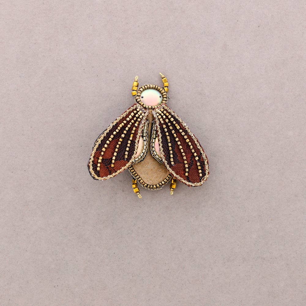 Broche Insecte Paillettes: Turquesa