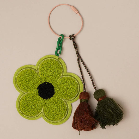 Breloque de sac porte-clés Fuzzy Flower