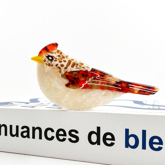 Pince à cheveux en acétate oiseau mignon – Inspirée par des animaux fantaisistes: Marron - DupontDupont