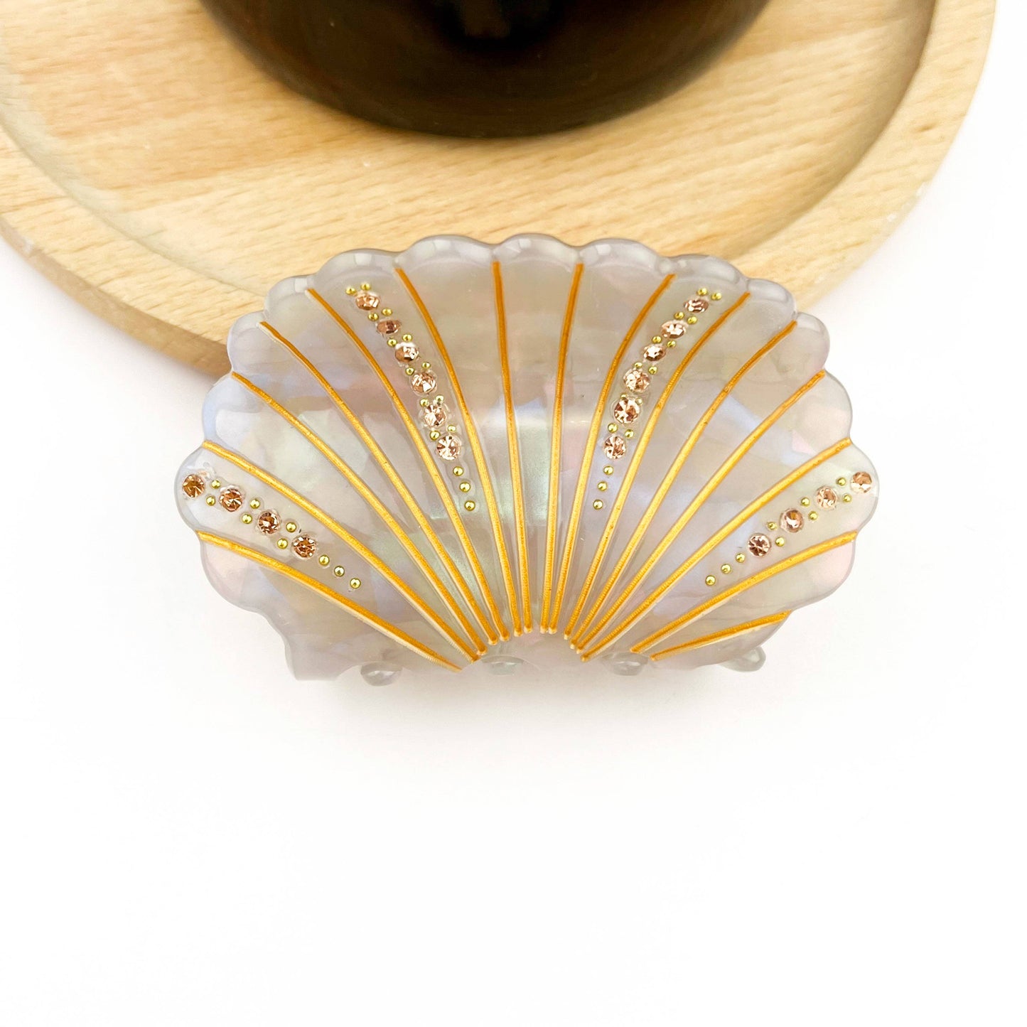 Pince à cheveux coquillage