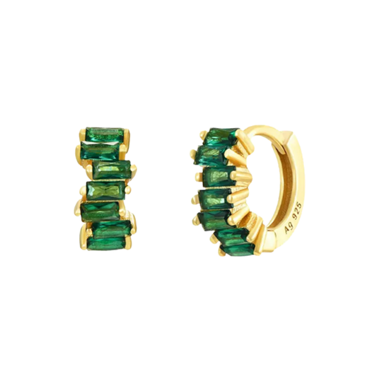 Boucles d'oreilles Lyra vertes