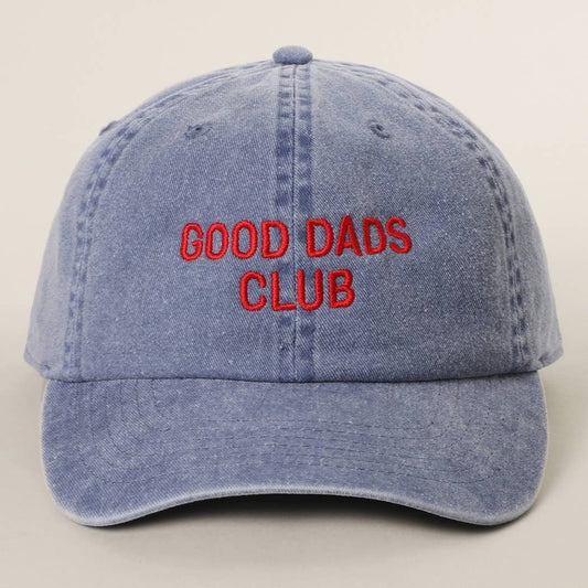 Casquette de baseball en coton brodée « Good dads club » Bleu - DupontDupont