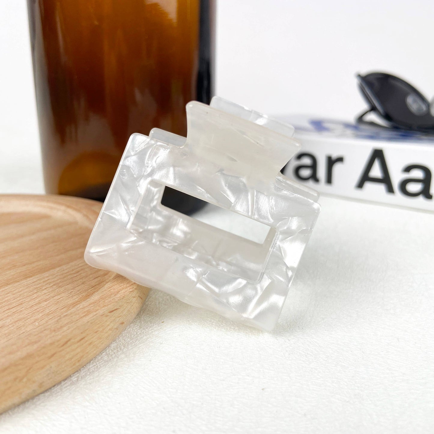 Pinces à cheveux carrées en acétate