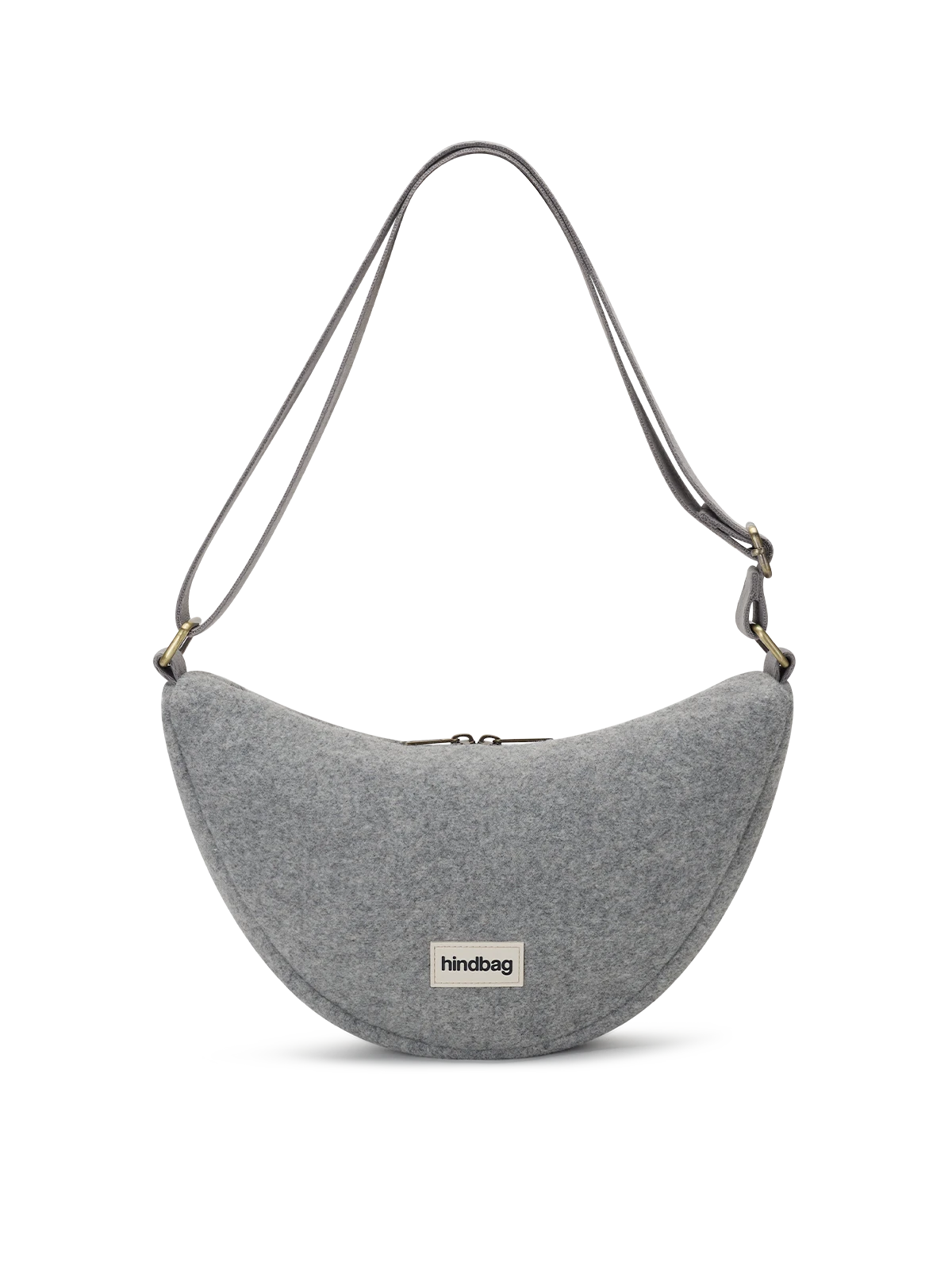 Sac bandoulière Andrea effet lainé granite