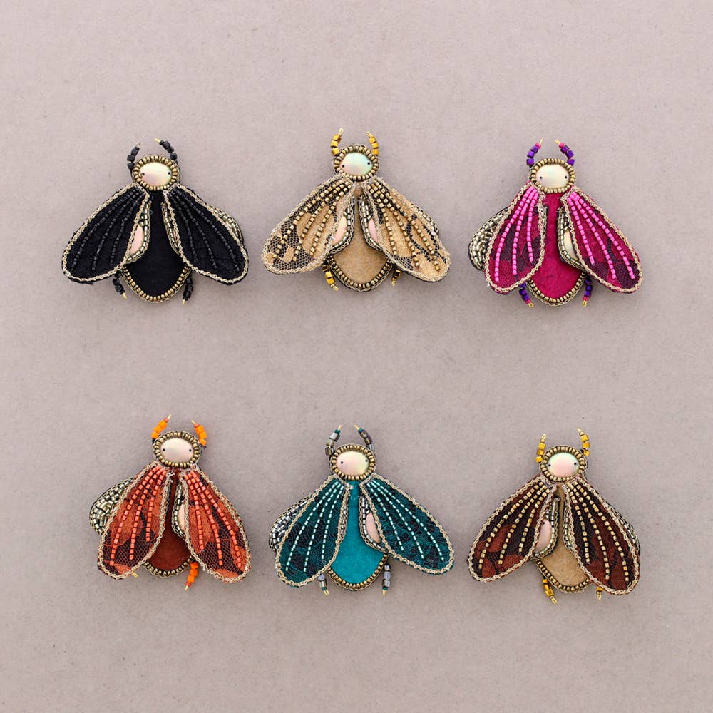 Broche Insecte Paillettes: Turquesa