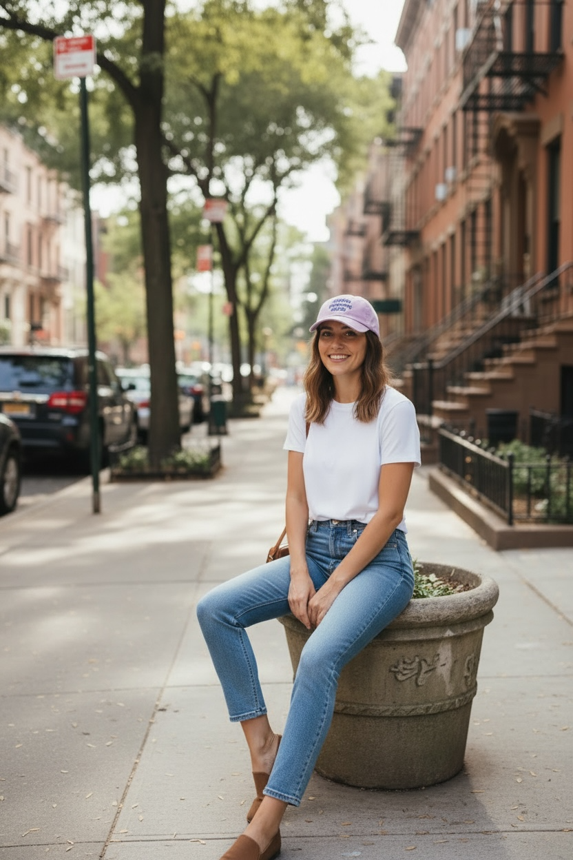 Casquette de baseball en coton brodée « Sunday Running Club » - DupontDupont
