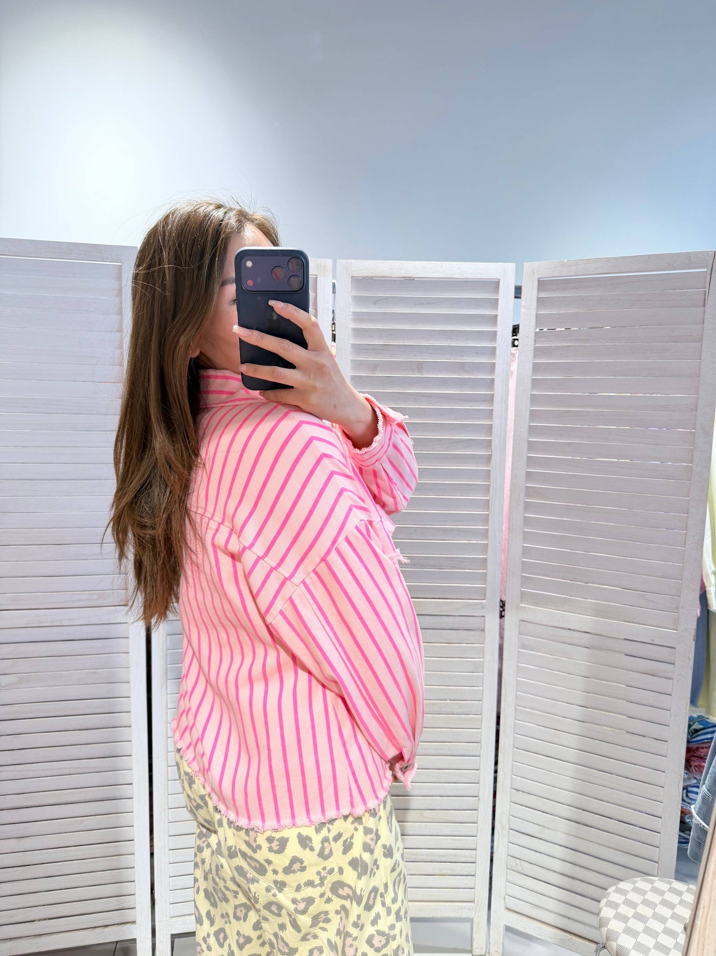Veste rayée: Rose / TU