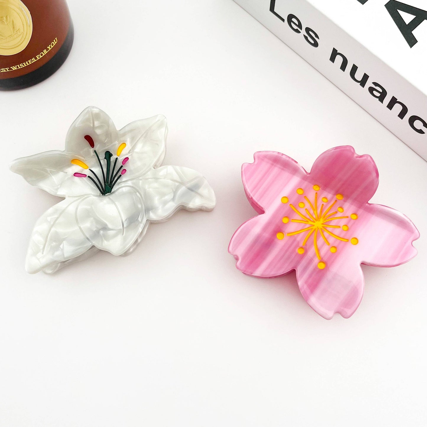 Barrettes fleurs cerisier
