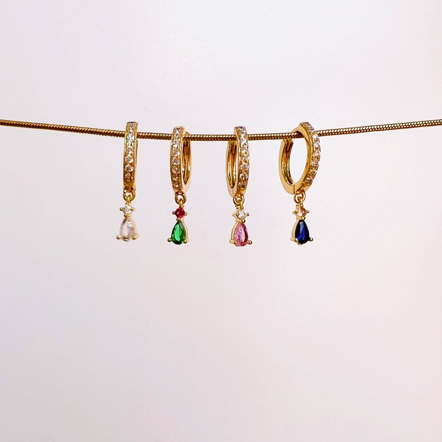 Boucles d'oreilles vertes Isidora
