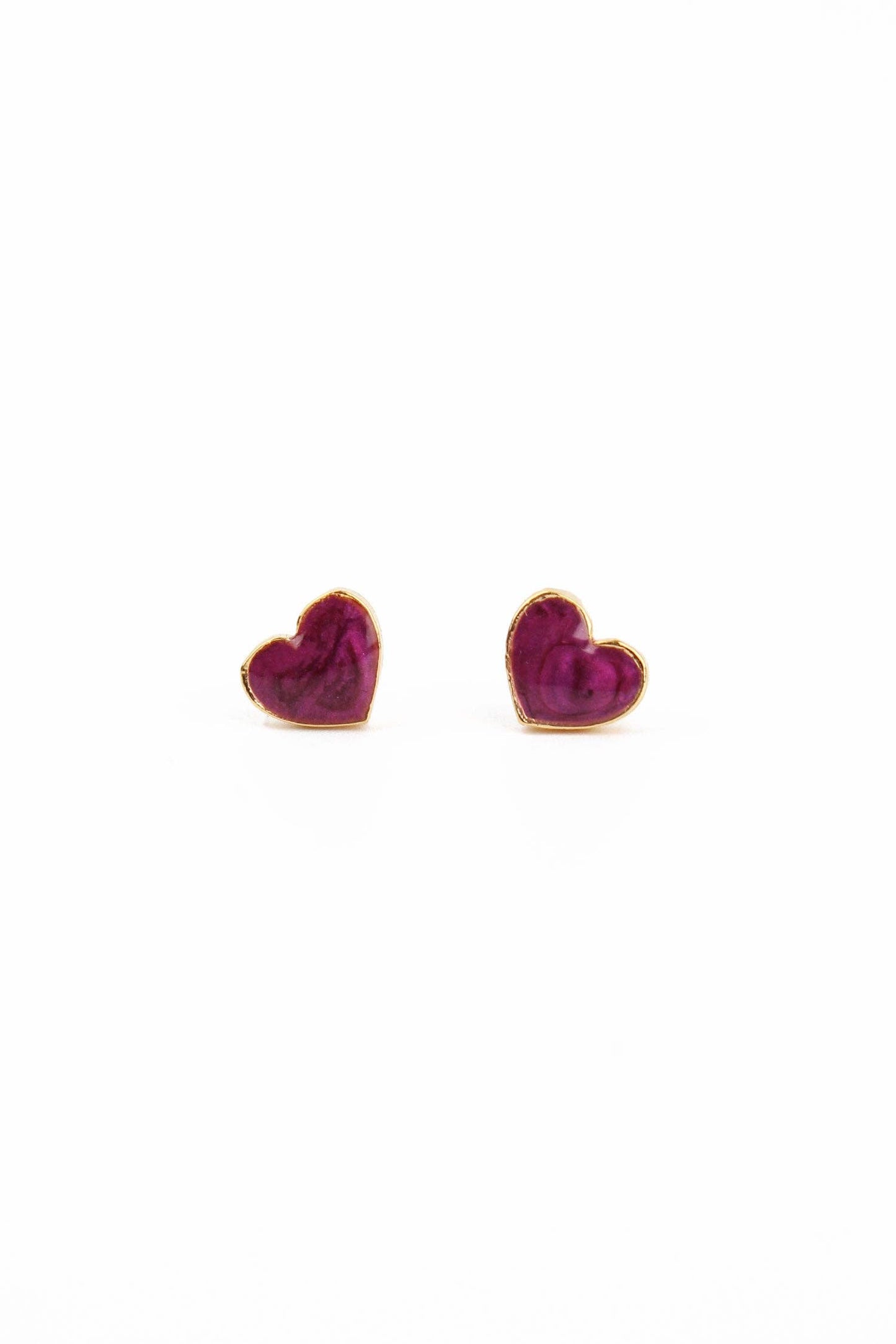 PUCES CŒUR ÉMAIL VIOLET