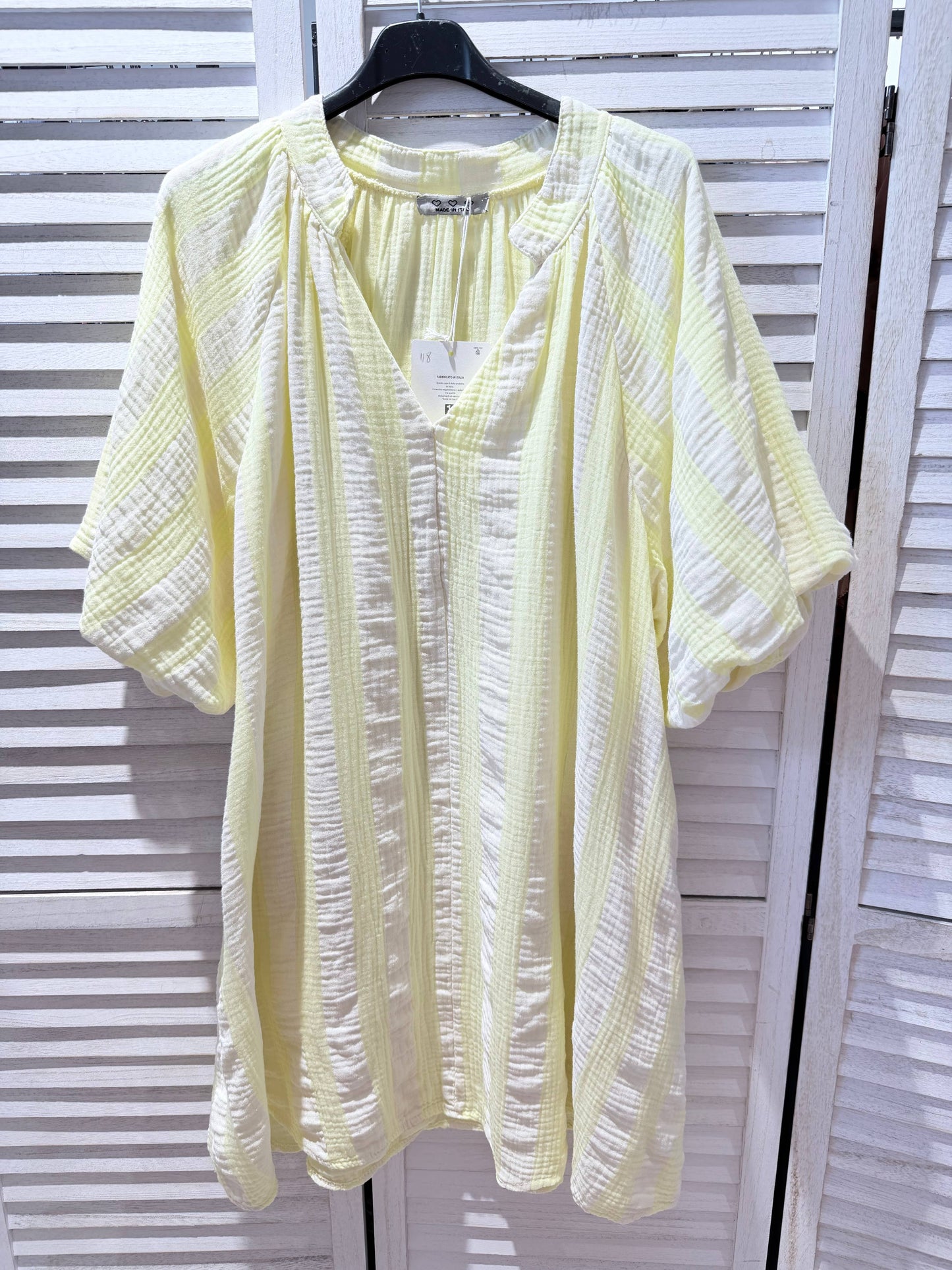 Robe courte à rayures: Jaune / TU