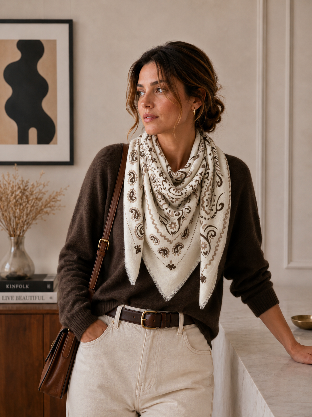 Echarpe Bandana: Taupe - DupontDupont