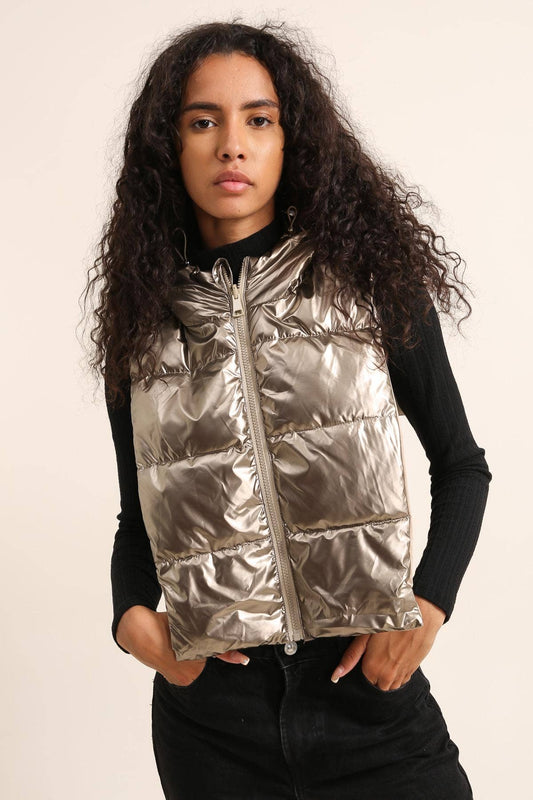Capuche doudoune imperméable réversible : Dorée